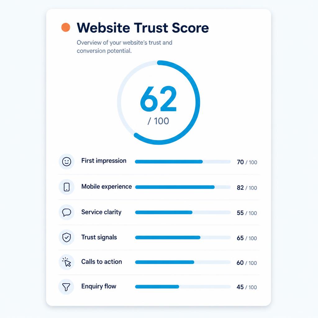 Website Trust Score example